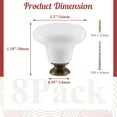 thumbnail image 2 of Vintage 8pcs White Ceramic Cabinet Knobs & Pulls for Closet, Cupboard & Furniture, 2 of 14