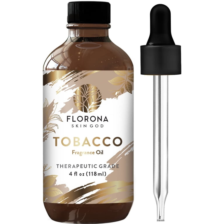sweet tobacco essential oil Florona Sweet Tobacco Premium Grade Fragrance Oil - 4 fl oz for Diffuser  Aromatherapy, Soap Making, Candle Making