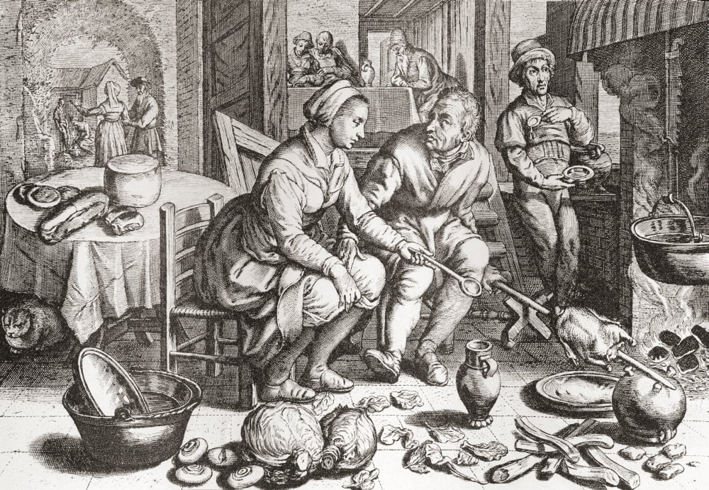 The Loving Couple after a 15th century engraving by J Matham From Illustrierte Sittengeschichte vom Mittelalter bis zur Gegenwart by Eduard Fuchs published 1909 Canvas Art - Ken Welsh Design Pics (17