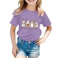 thumbnail image 2 of PEASKJP Kids Oversized T Shirt Girls Shirts Summer Girl's Short Sleeve Performance T Shirt Halloween Shirts (Purple,2-3 Years), 2 of 6