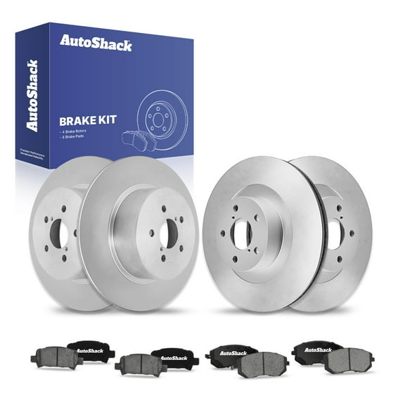 AutoShack Front & Rear Brake Rotors Ceramic Brake Pads | Replacement For 2006-2009 Subaru Legacy 2.5L 3.0L AWD | 12-PC Brake Kit