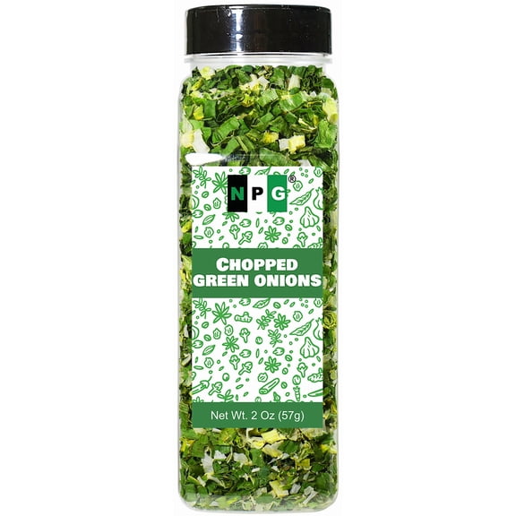 NPG Freeze Dried Chopped Green Onions 2 Ounces, All Natural Non GMO Gluten Free Dry Green Onions