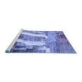 thumbnail image 2 of Ahgly Company Machine Washable Indoor Round Abstract Blue Modern Area Rugs, 8' Round, 2 of 4
