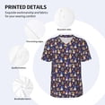 thumbnail image 3 of Zufioo Gnomes And Houses Print Men's Baseball Short Sleeve, Moisture Wicking Button-Down Hip Hop Tee-XX-Large, 3 of 7