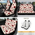 thumbnail image 2 of Yuyamidu Ladybug Car Seat Cover Set 14 PCS Heart Steering Wheel Cover Seat Belt Covers Trash Can Rear View Mirror Cover Armrest Pad Cup Coasters Cross Handbrake Cover Set, 2 of 7