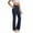 Blue, variant on YanHoo Women's Work Dress Pants Wide Leg Business Casual Slacks Stretchy Pull On High Waisted Work Office Trousers with Pockets Brown,XXL