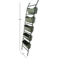 thumbnail image 2 of 73"H Rustic Galvanized Iron Metal Farmhouse Planter 5 Bucket Tiered Ladder Decor, 2 of 8
