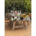 thumbnail image 2 of Outdoor Tablecloth with Umbrella Hole and Zipper, Farmhouse Sunflowers Rectangle Table Cloth 60x102 Inch Waterproof Tablecloth, Western Star Country Bird Pine Cone Picnic Table Cover for Patio, 2 of 7