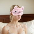 thumbnail image 2 of Unique Bargains 1 Pc Cat Cartoon Sleep Mask Soft Eye Shade Cover for Rest 7.87"x4.72" Pink, 2 of 6