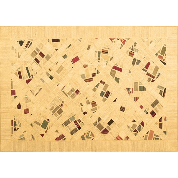 Ahgly Company Indoor Rectangle Solid Brown Modern Area Rugs, 3' x 5'