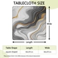 thumbnail image 2 of Gray White Gold Marble Pattern Square Fitted Tablecloth with Elastic Edge,Square Table Cover,Washable Elastic Table Cover for Home Kitchen Party Decor 36"x36", 2 of 6