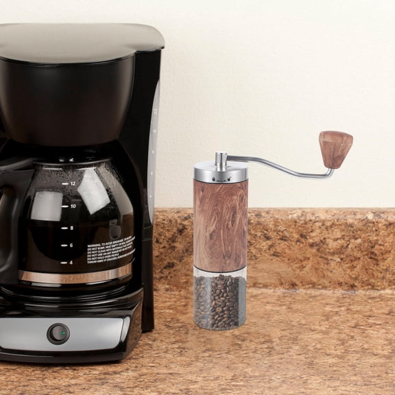 ELAYARD Portable Light Brown Hand Crank Coffee Bean Mill Manual Grinder for Home Use
