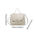 thumbnail image 4 of Bolso Bandolera Informal para Mujer Bolso Mano para Exteriores Piel Sintética Color Sólido (blanco), 4 of 9