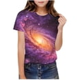 thumbnail image 1 of SDNall Kids Cute Short Sleeve Summer Tops, Soft Polyester Blend Fashion Print Tee for Boys Girls, 1 of 9
