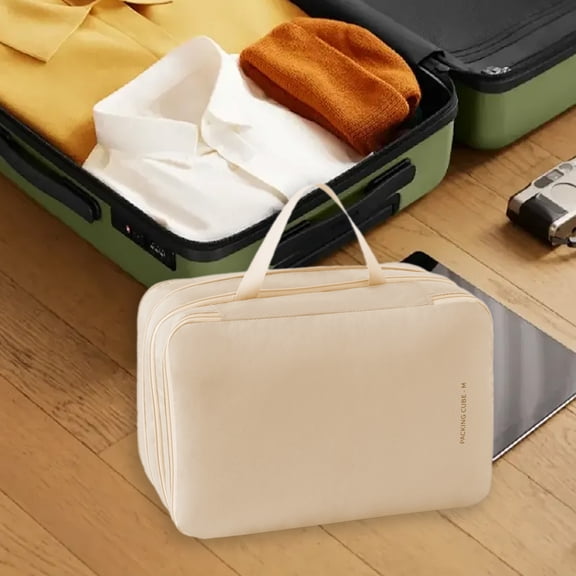 ShengapQ Travel Clothes Storage Bag Organizer, Portable Clothes Luggage Organizer, Polyester Split Bag, Ideal for Short Trips and Home Storage, Travel Accessory, Compression and Space-Saving