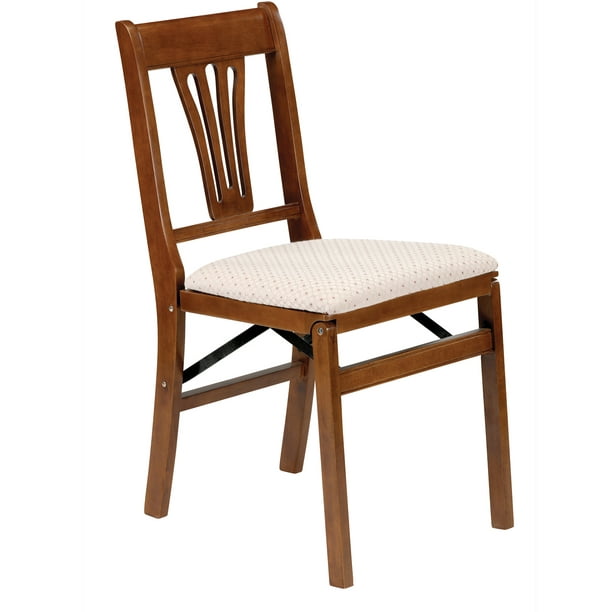 Classic hardwood Urn Back Folding chair - Fruitwood and ...