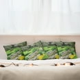 thumbnail image 4 of Ambesonne Garden Throw Pillow Cover 4 Pack, Japanese Park Landscape, 20", Green, 4 of 5