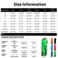 thumbnail image 3 of ASDFVBKG 2 Piece Sets for Women Summer Lounge Sets Cotton Linen Capris Top Wide Leg Crop Pants Travel Beach Vacation Clothes Green 4XL, 3 of 5