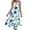 12-Blue, variant on Womens Sleeveless Floral Dress Summer Casual Sundress Handkerchief Hem A Line Swing Beach Midi Dress