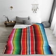 thumbnail image 5 of Pofeuu Mexican Serape Blanket Stripes Print Ultra-Soft Micro Fleece Blanket,for Bed Or Sofa,All Season Throw Blankets Flannel Blanket-40"x30", 5 of 7