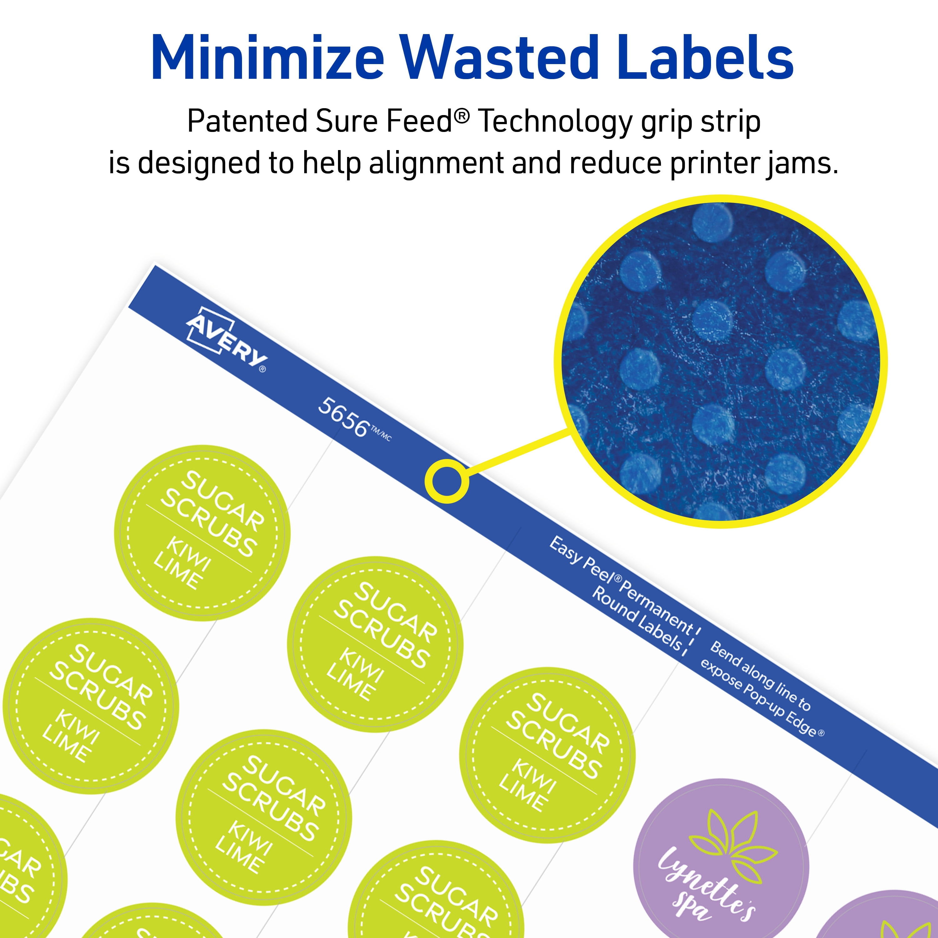Avery Round Labels, 1" Diameter, Permanent, 1,200 Labels (5656)