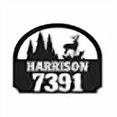 thumbnail image 3 of Personalized Metal Outdoor Address Name Sign With Deer Scene, 3 of 3
