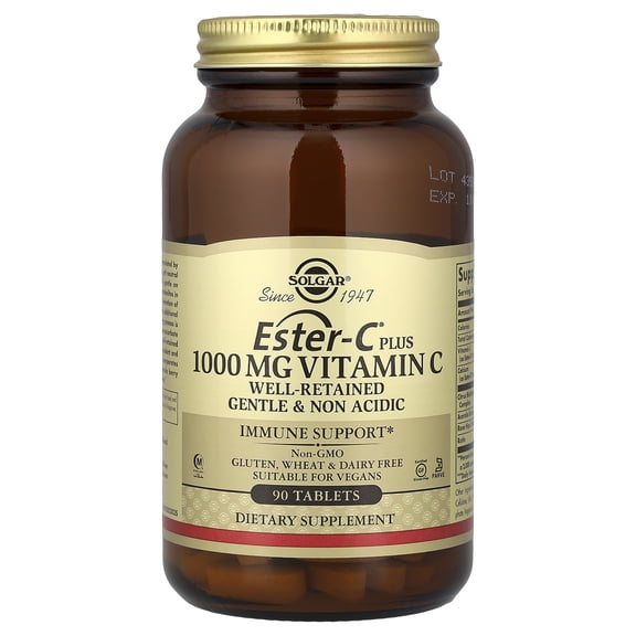 Solgar Ester-C® Plus 1000 mg Vitamin C Tablets (Ester-C® Ascorbate Complex) - 90 ct