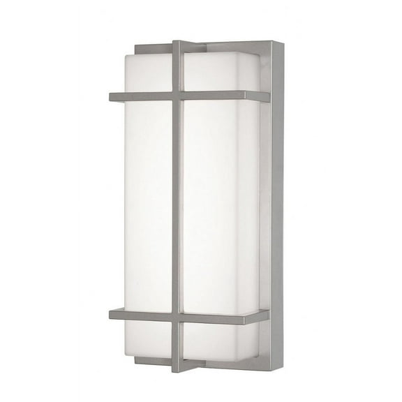 AFX  August LED Outdoor Sconce Painted Nickel, White - 12"