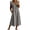Gray, variant on Women's Cotton Linen Style Dress V Neck Flutter Cap Sleeves Maxi Casual Dress with Pockets Flowy Casual Lightweight Sundress XL