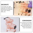 thumbnail image 3 of Shisuyan Desk Accessory Mini Shopping Cart Iron 1Pcs 6.48x3.73x5.31in, 3 of 8
