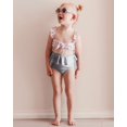 thumbnail image 2 of Douhoow Toddler Girls 2 Pieces Swimsuit Leopard Swimwear Flower Bathing Suit, 2 of 7