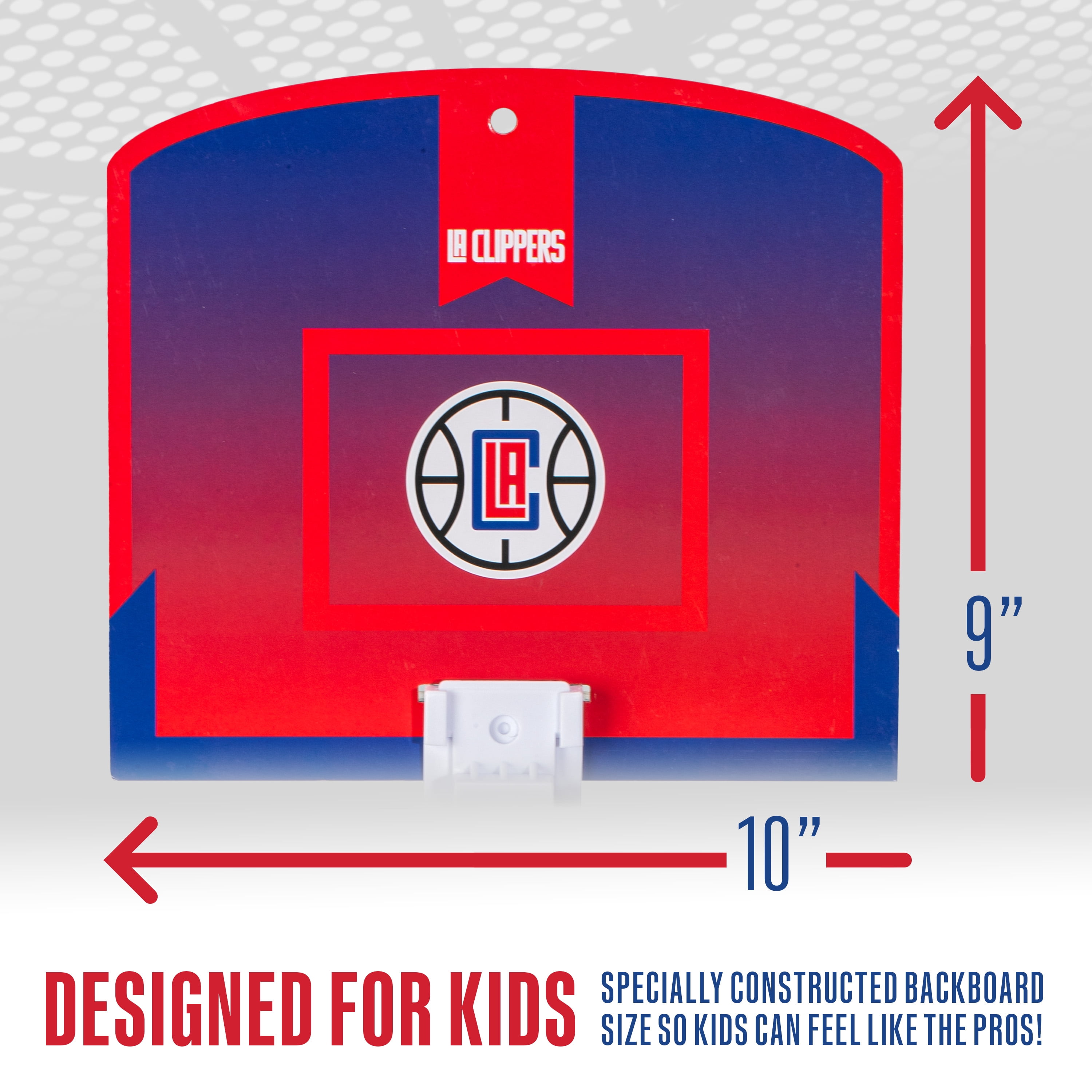 Franklin Sports NBA Los Angeles Clippers Mini Over the Door Basketball Hoop - Kids Indoor Mini Basketball Hoop with Basketball - NBA Fan Shop Mini Hoop for Bedroom + Office - Over the Door Hoop Set