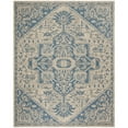 thumbnail image 5 of SAFAVIEH Beach House Jose Geometric Indoor/Outdoor Area Rug Blue/Cream, 6'7" x 6'7" Round, 5 of 11