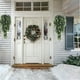 thumbnail image 5 of Adornos navideños de plástico para colgar en la pared, enredaderas navideñas de 76 cm, estilo retro invernal, con agujas de pino artificiales, corona colgante de plantas verdes para chimeneas de exter, 5 of 6