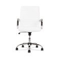 thumbnail image 3 of 5-Thirteen Mid-Back Executive Leather Chair, Supports Up To 250 Lbs., White Seat/Back, Chrome Base, 3 of 6