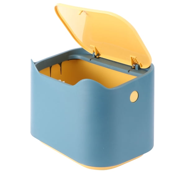 FOMIYES Compact Multi-Color Plastic Desktop Storage Container for Small Waste Disposal and Office Organization