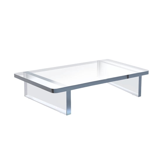 Clear Acrylic 11.75"W X 7.75"D X 3"H 1/2" Thick Deluxe Riser w/Bumpers