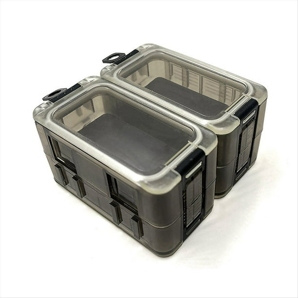 Estuche de Almacenamiento de Cebo de Pesca Organizador de Señuelos de Pesca de Doble Capa Estuche Portátil para Aparejos de Pesca Herramientas para Accesorios de Pesca