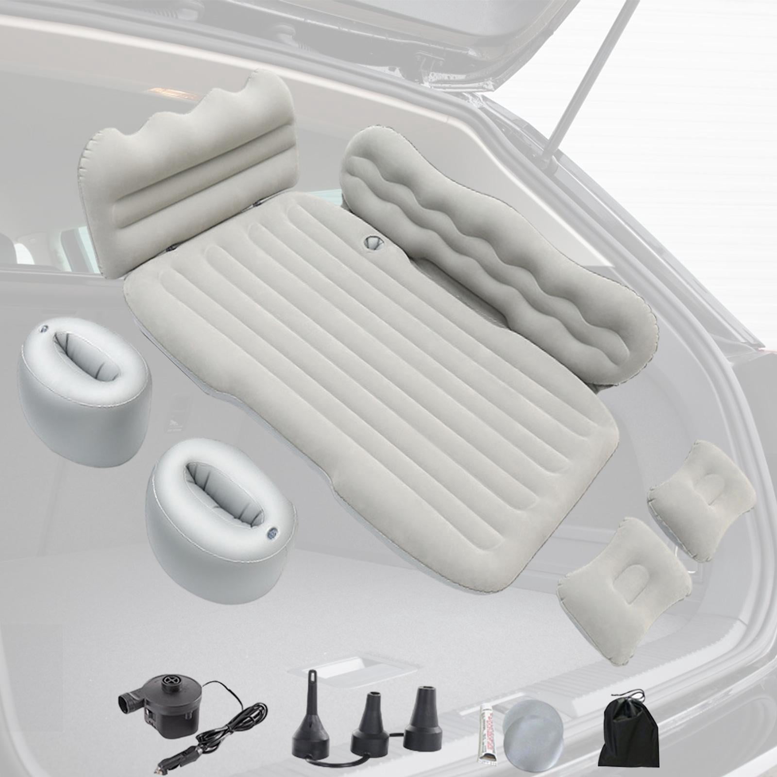 Colaxi Car Inflatable Mattress Backseat Sleeping Pad, Portable Camping Air Mattress Bed, Car Air Bed for Auto MPV Camping Picnic Gray