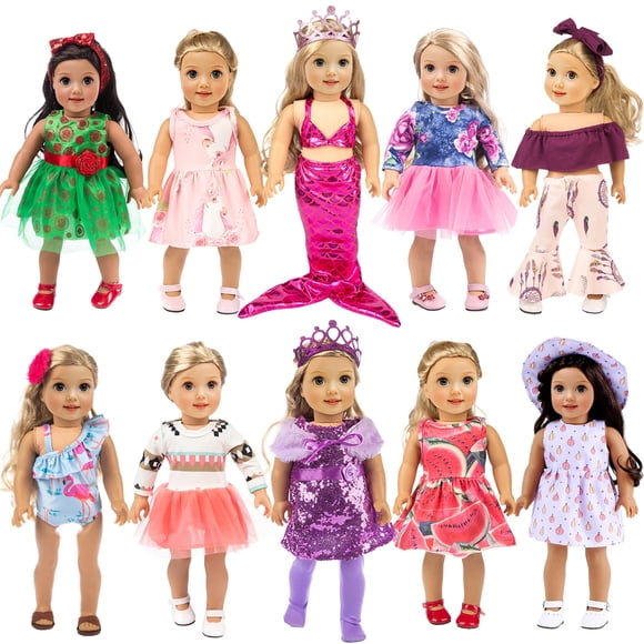 Set de ropa y accesorios para muñecas de 18 pulgadas