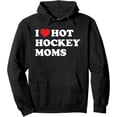 thumbnail image 1 of Camiseta divertida de hockey con texto "I Love Hot Hockey Moms, 1 of 2