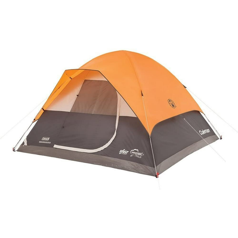 Coleman Moraine Park 6Person Fast Pitch Dome Tent, 1 Room, Orange