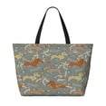 thumbnail image 2 of Fotbe Dachshund Dog Bird Bolsa de Viaje para Playa - Resistente al Agua, Bolsa Tote de Gran Capacidad y Ligera con 7 Bolsillos para Mujeres y Hombres, 2 of 7