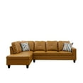 thumbnail image 2 of Star Home Living Corp Ben Faux Leather Left Sectional Sofa in Ginger Brown, 2 of 10