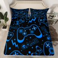thumbnail image 2 of Erosebridal Gradient Gamepads Bed Sheets King,Video Game King Sheet Sets,Abstract Geometric Sheet Set King,Breathable Gamer Room Decor,4pcs, 2 of 7