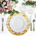 thumbnail image 4 of Ryvnso Honey Round Plate Mats Dining Table Placemat Set of 4 for Holiday Decoration, 4 of 7
