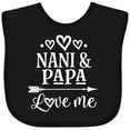 thumbnail image 3 of Inktastic Nani and Papa Love Me Grandchild Boys or Girls Baby Bib, 3 of 4