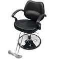 thumbnail image 1 of Silla Barberia Negra Lisa Nanofort Estetica Salon Belleza, 1 of 8