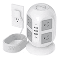 thumbnail image 1 of Torre Regleta Multicontactos 3m 8 Tomas Y 4 Puertos Usb Xtellar blanco, 1 of 3