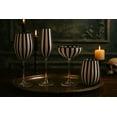 thumbnail image 4 of 10 Strawberry Street Black & White Stripe Glassware, Flute, Set of 4, 4 of 4
